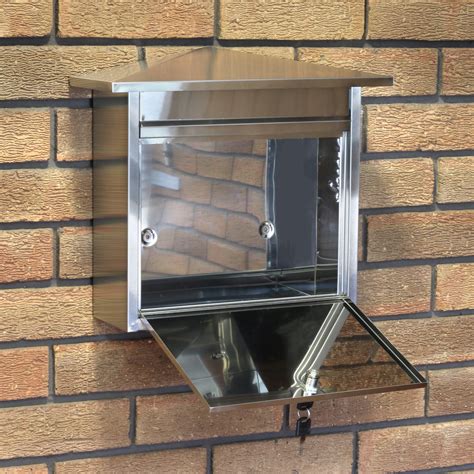 stainless steel post box ebay|post mounted stainless steel mailboxes.